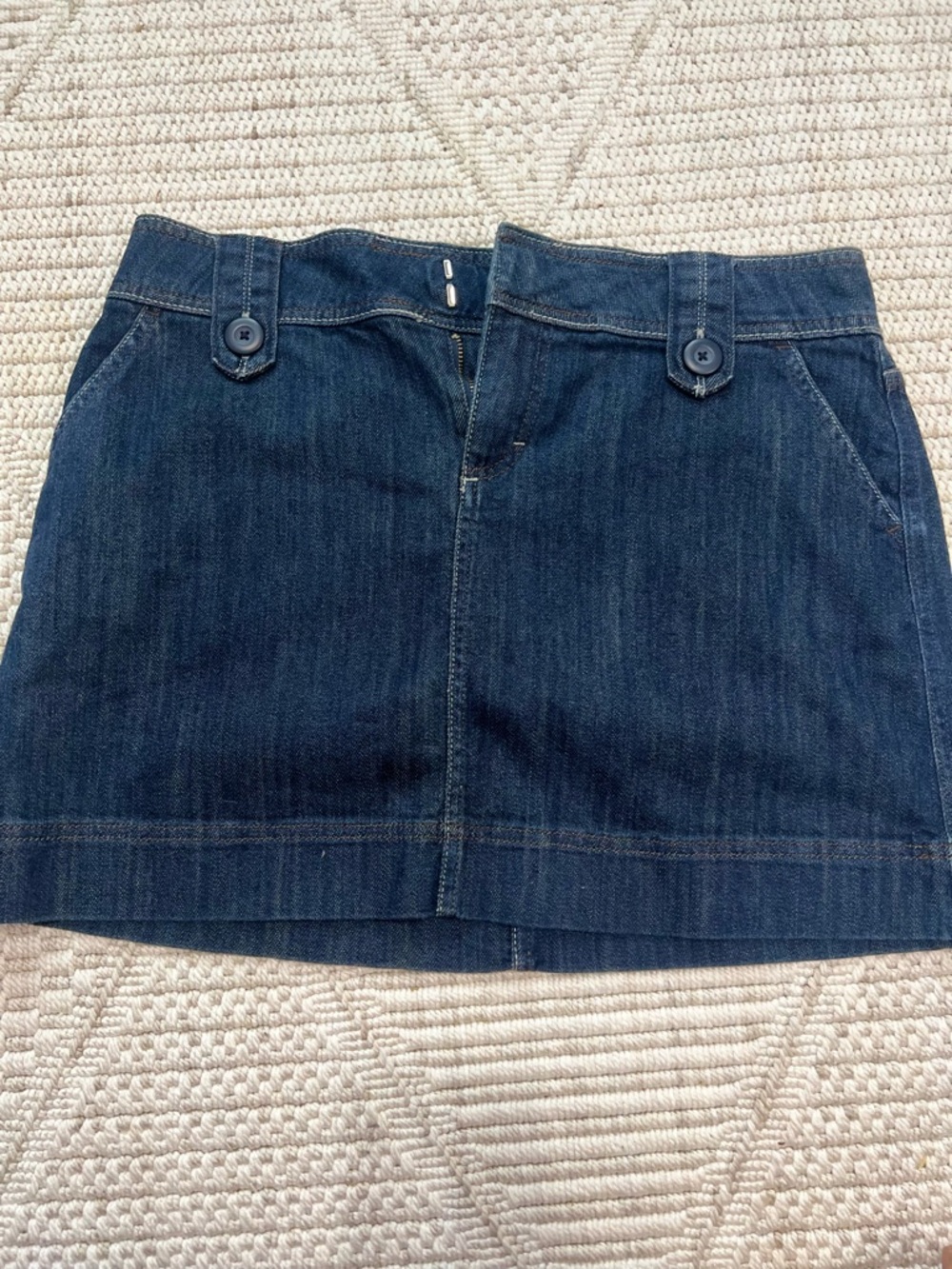 Elle Dark Blue Denim Mini Skirt